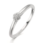 Ring 750/18K witgoud Diamant 0.06 ct, 7 Steen, w-si