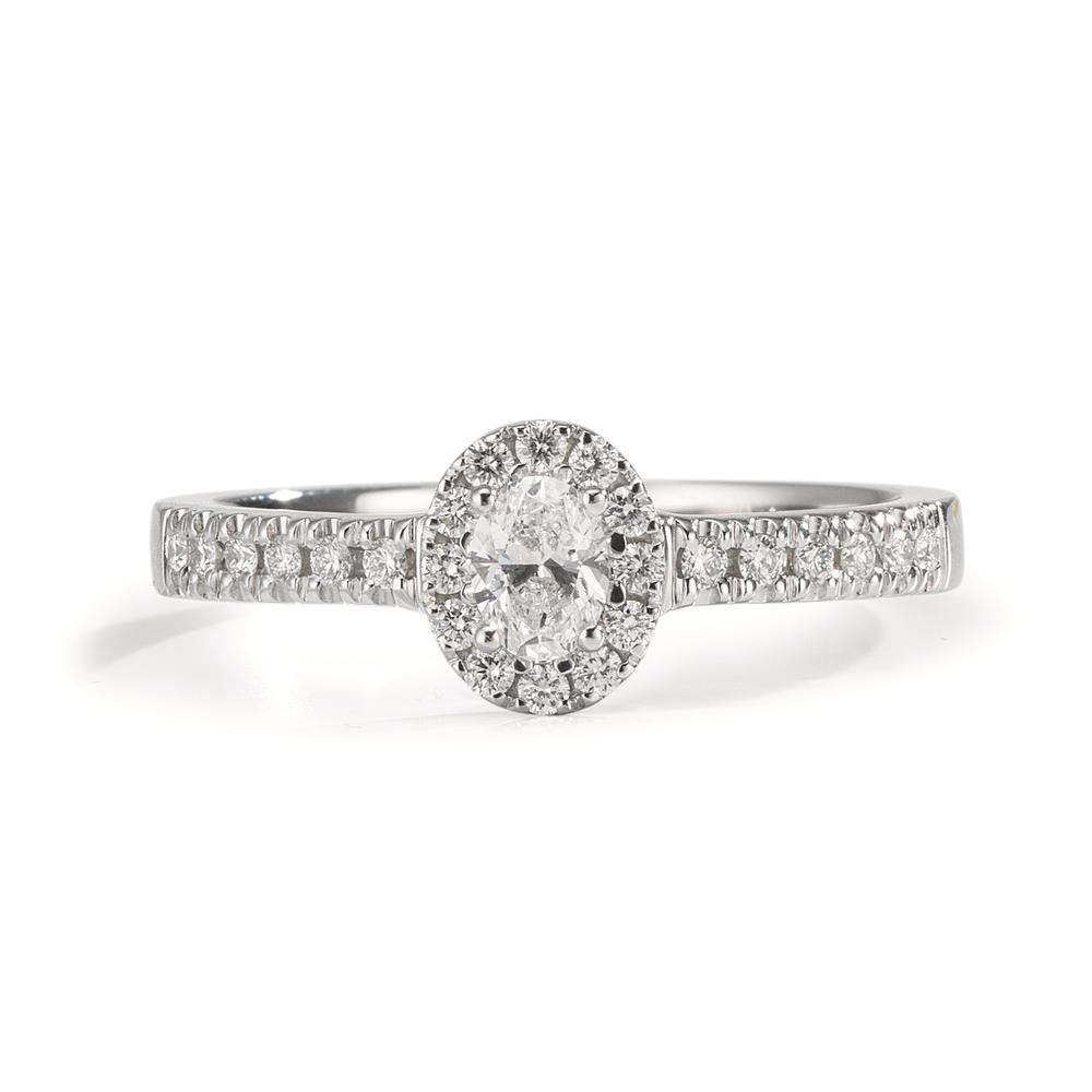 Ring 750/18K witgoud Diamant 0.37 ct, w-si