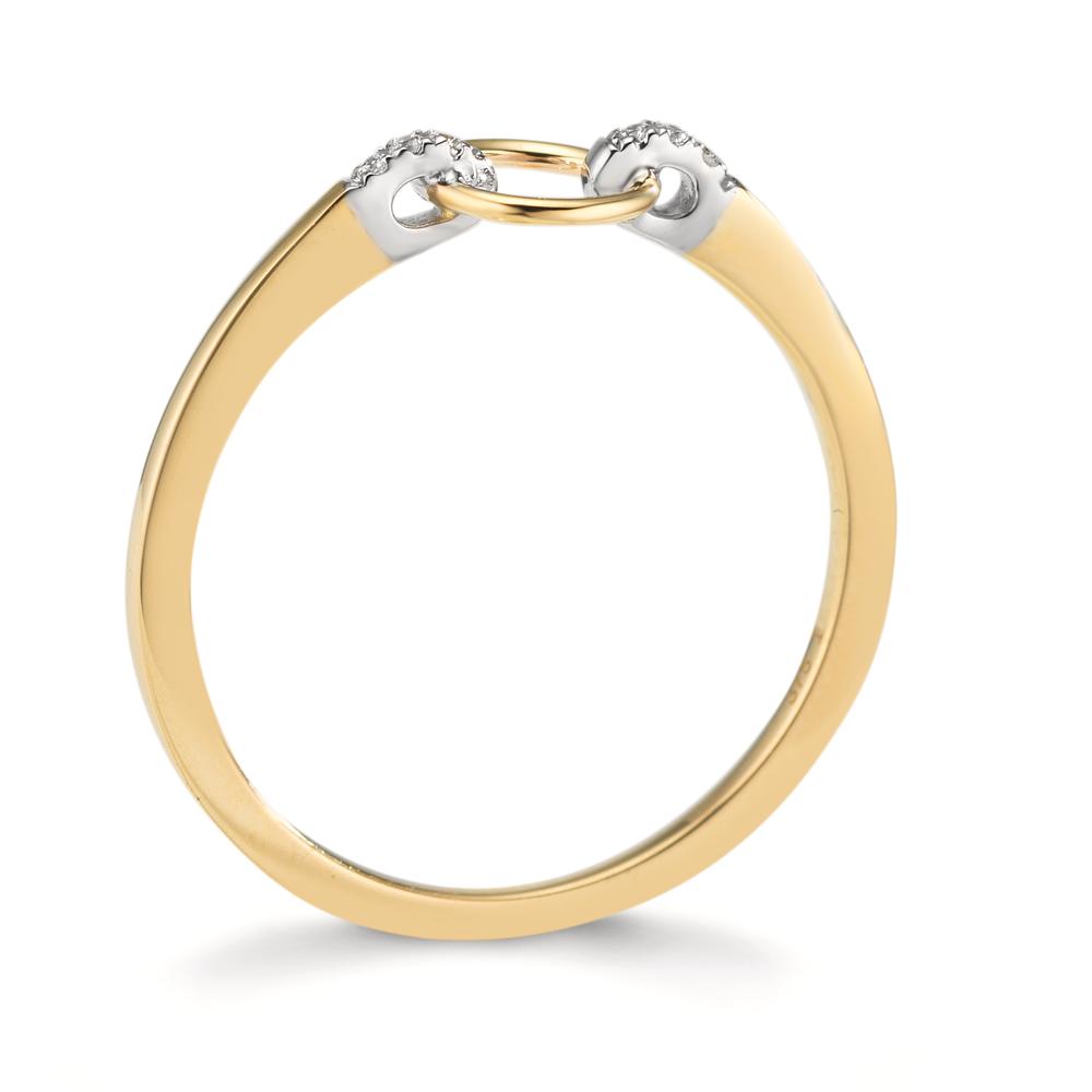 Ring 375/9K geel goud Zirkonia 6 Steen