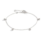 Armband 750/18K witgoud Diamant 0.24 ct, 28 Steen, w-si