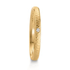 Partnerring 750/18K geel goud Diamant 0.014 ct, w-si