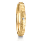 Partnerring 750/18K geel goud Diamant 0.014 ct, w-si
