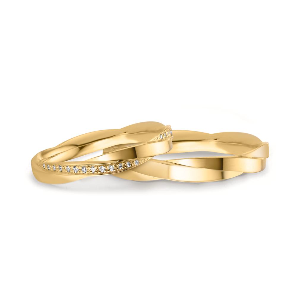Partnerring 750/18K geel goud