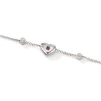 Armband 750/18K witgoud Zirkonia 2 Steen Hart