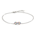 Armband Zilver Zirkonia kleurrijk Gerhodineerd Oneindigheid