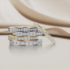 Memory ring 750/18K geel goud Diamant 0.75 ct, w-si