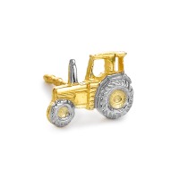 Oorknop 1 stuk 375/9 krt geel goud Tractor