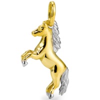 Hanger 750/18 krt geel goud Paard