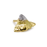 Oorknop 1 stuk 750/18 krt geel goud Matterhorn