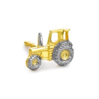 Oorknop 1 stuk 750/18 krt geel goud Tractor