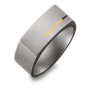 Ring Titanium, 750/18 krt geel goud