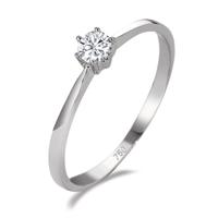 Solitaire ring 750/18K krt witgoud Diamant wit, 0.15 ct, si-561940