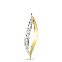 Hanger 750/18 krt geel goud, 750/18K krt witgoud Diamant wit, 0.06 ct, 12 Steen, [Brillant], w-si