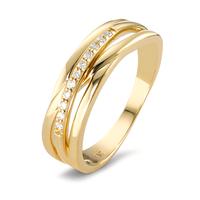 Ring 750/18 krt geel goud Diamant 0.06 ct, 11 Steen, w-si-590781