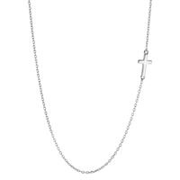 Collier Zilver Gerhodineerd Kruis 40-43 cm