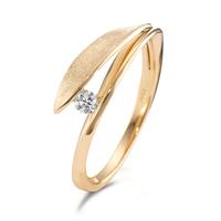 Ring 750/18 krt geel goud Diamant 0.07 ct, [Brillant], w-si