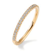 Memory ring 750/18 krt geel goud Diamant 0.165 ct, 23 Steen, w-si