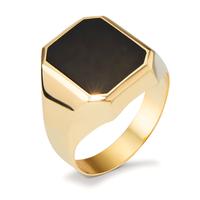 Ring 375/9 krt geel goud Onyx