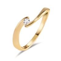 Solitaire ring 750/18 krt geel goud Diamant 0.06 ct, w-si-602439