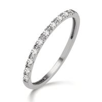 Memory ring 750/18K krt witgoud Diamant 0.15 ct, 10 Steen, w-si
