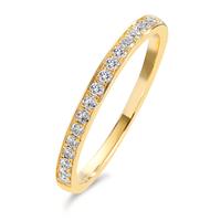 Memory ring 750/18 krt geel goud Diamant 0.20 ct, 17 Steen, w-si